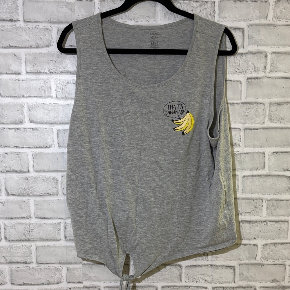 George Light Gray Muscle Tee with spark Banana Detail